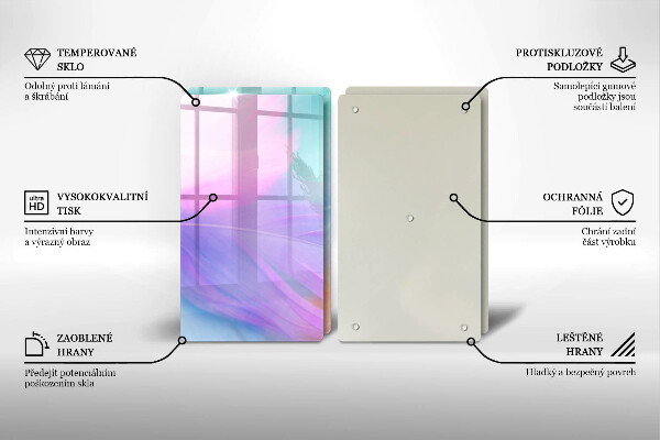 Kitchen worktop protector Pastel feathers