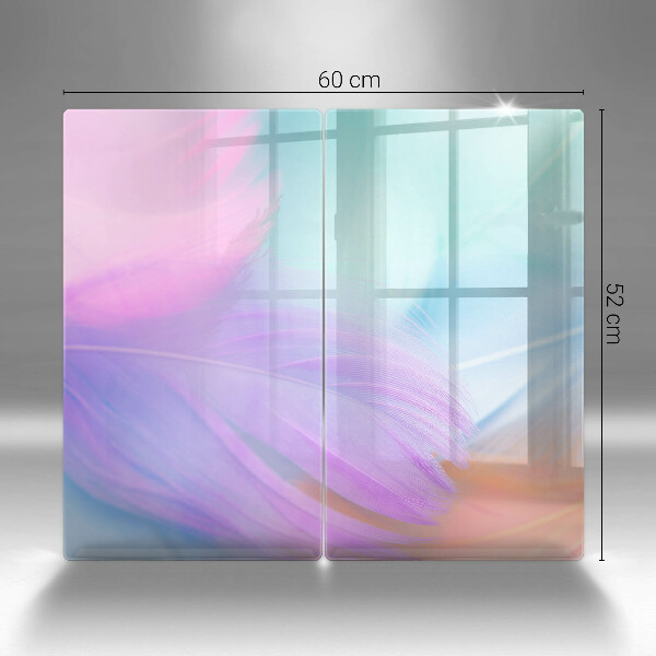 Kitchen worktop protector Pastel feathers