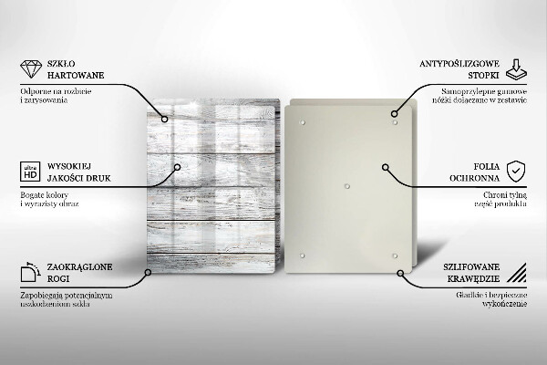 Kitchen worktop protector Bright wooden boards