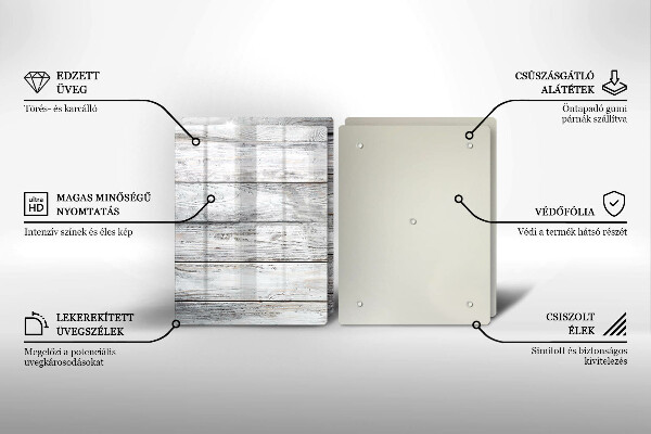 Kitchen worktop protector Bright wooden boards