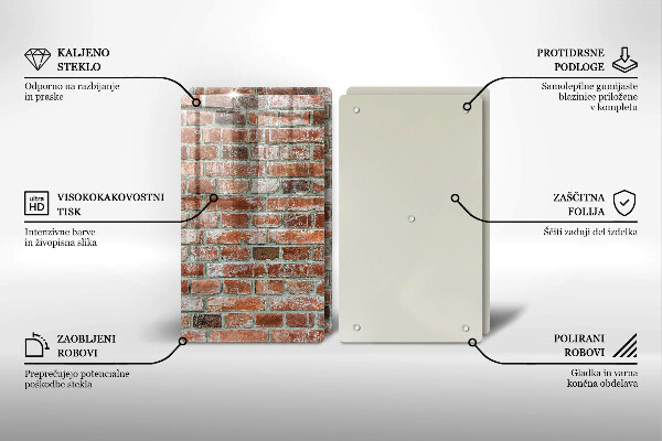 Kitchen worktop protector Old bricks wall