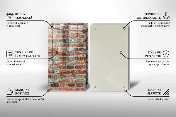 Kitchen worktop protector Old bricks wall