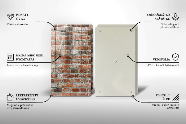 Kitchen worktop protector Old bricks wall