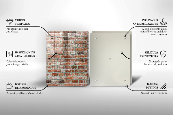 Kitchen worktop protector Old bricks wall