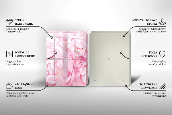 Kitchen worktop saver Delicate peonies