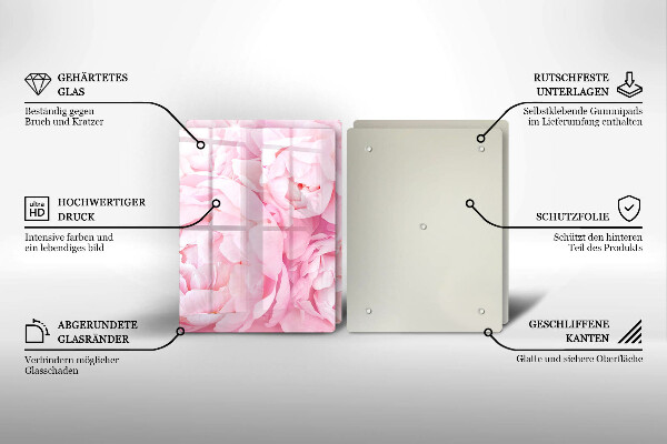 Kitchen worktop saver Delicate peonies