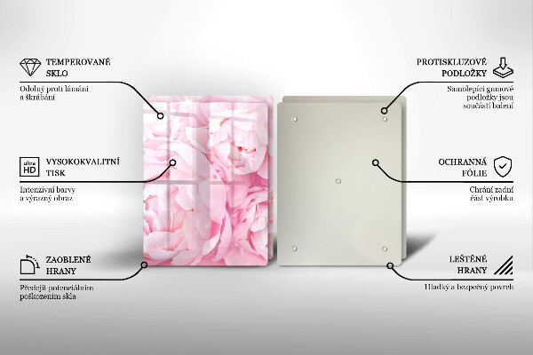 Kitchen worktop saver Delicate peonies