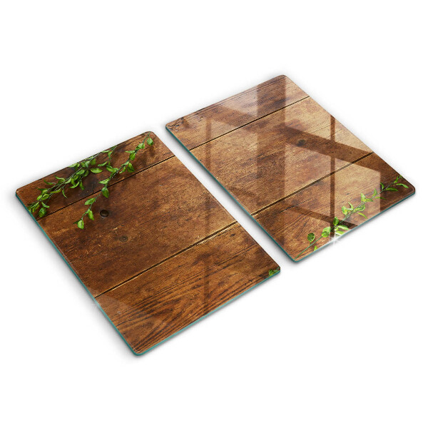 Kitchen worktop saver Wooden boards and leaves