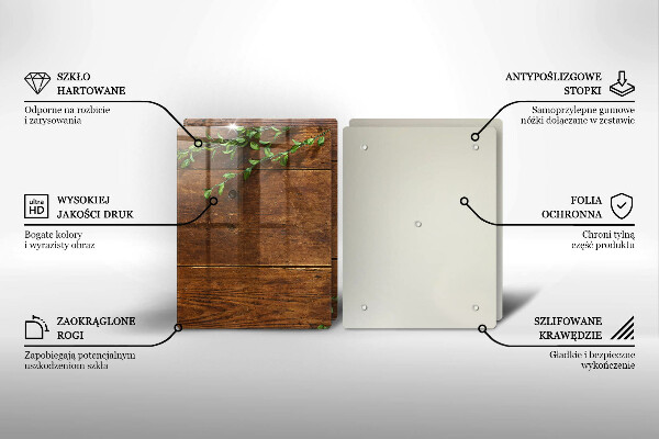 Kitchen worktop saver Wooden boards and leaves