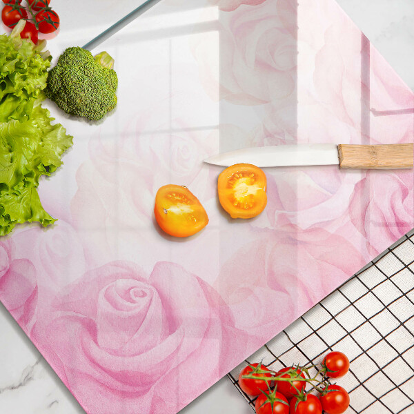 Kitchen worktop saver Delicate background roses