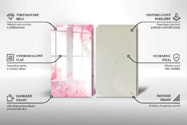 Kitchen worktop saver Delicate background roses