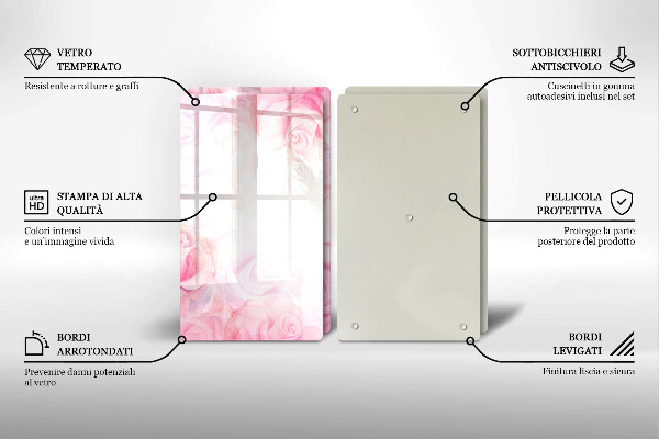 Kitchen worktop saver Delicate background roses