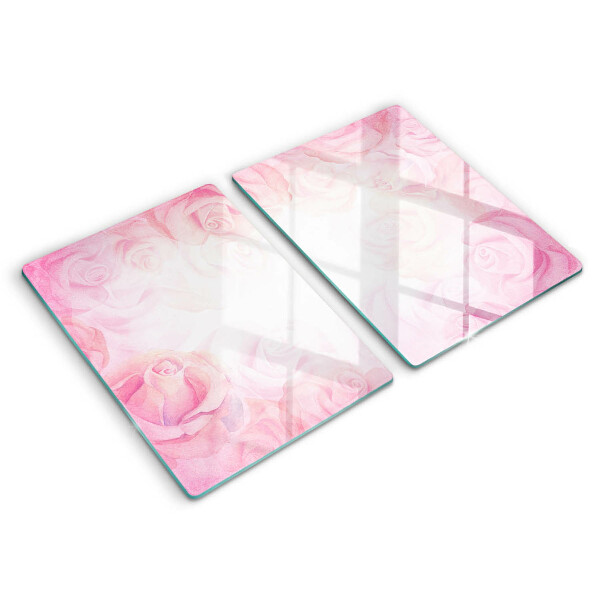 Kitchen worktop saver Delicate background roses
