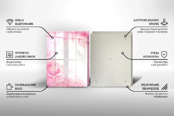 Kitchen worktop saver Delicate background roses