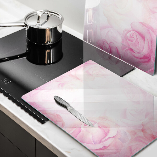 Kitchen worktop saver Delicate background roses