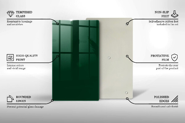 Glass worktop saver Green color