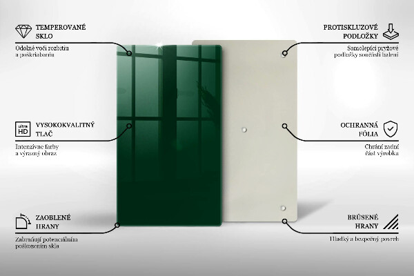 Glass worktop saver Green color