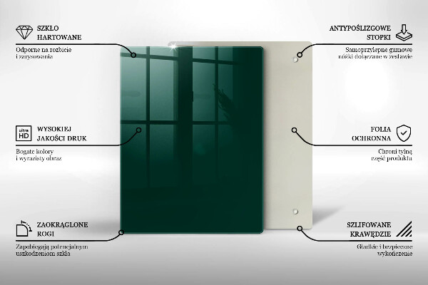 Glass worktop saver Green color