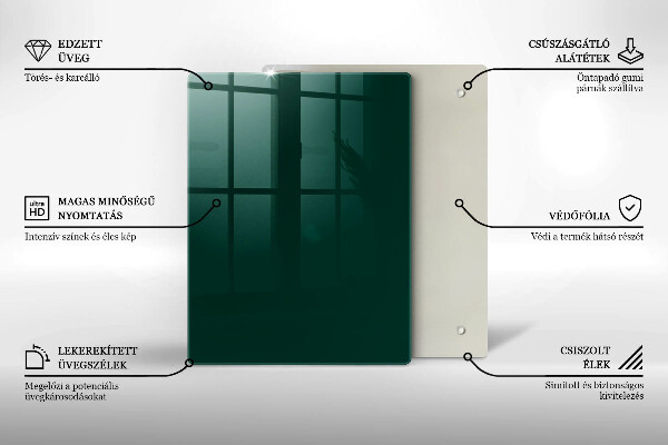 Glass worktop saver Green color
