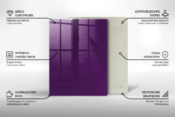 Glass worktop saver Violet colour