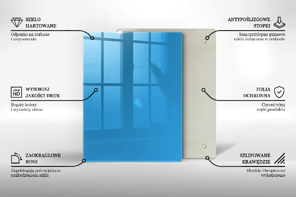 Glass worktop saver Blue color