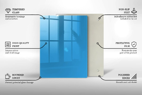 Glass worktop saver Blue color