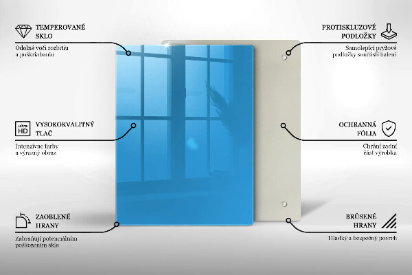 Glass worktop saver Blue color