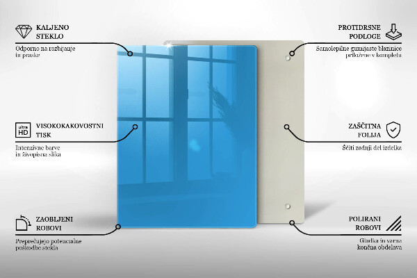 Glass worktop saver Blue color