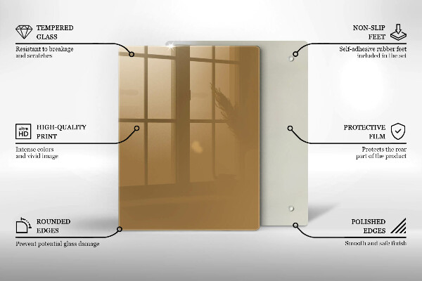 Glass worktop saver Beige colour