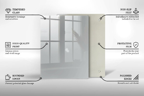 Glass worktop saver Grey colour