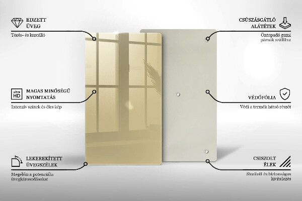 Glass worktop saver Beige colour