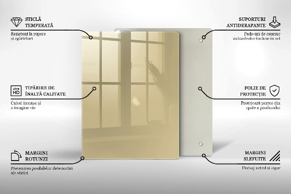 Glass worktop saver Beige colour