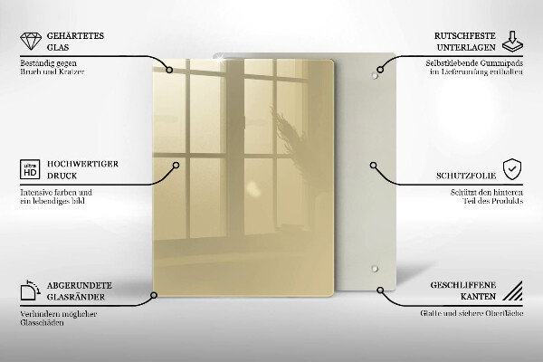 Glass worktop saver Beige colour