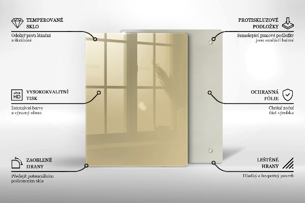 Glass worktop saver Beige colour