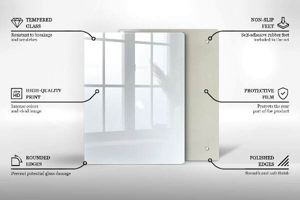 Glass worktop saver White color