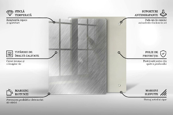 Glass worktop saver Metal texture background