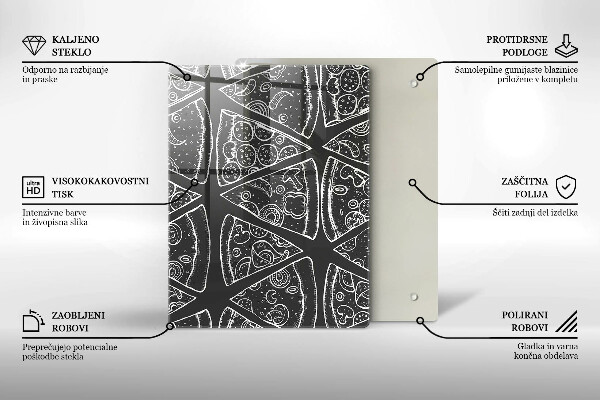 Glass worktop saver Pizza illustration