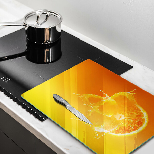 Glass worktop saver Juicy fruit of orange