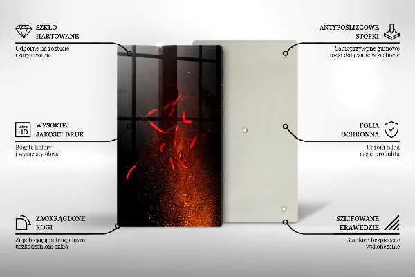 Kitchen countertop cover Hot chili peppers