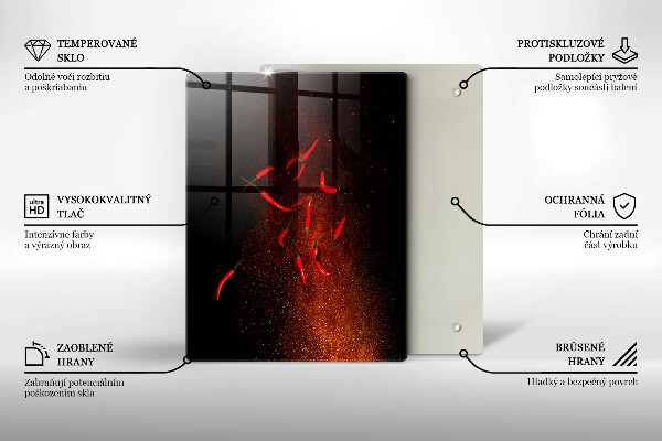 Kitchen countertop cover Hot chili peppers