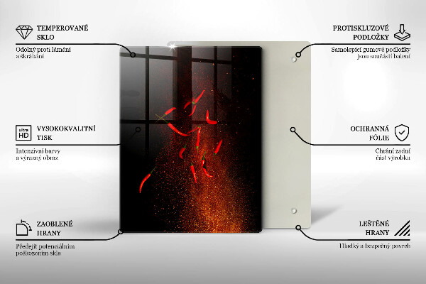 Kitchen countertop cover Hot chili peppers