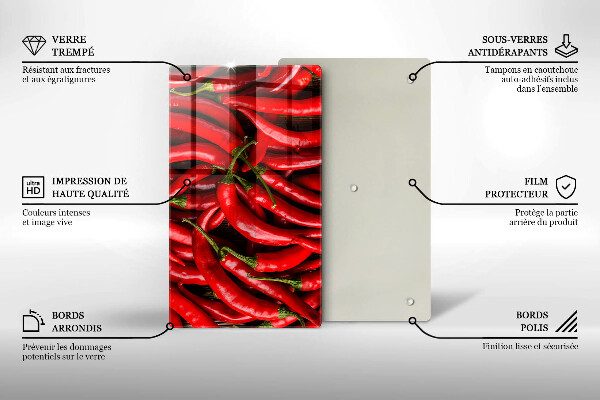 Kitchen countertop cover Hot chili peppers