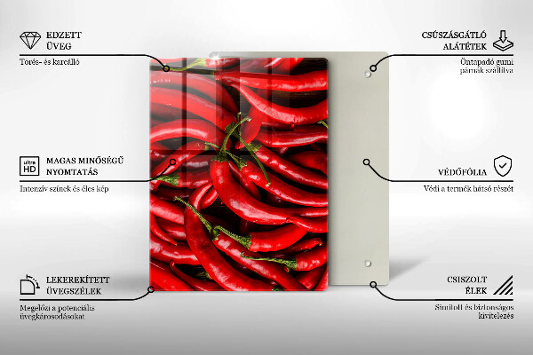 Kitchen countertop cover Hot chili peppers