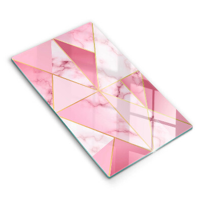 Glass worktop saver Geometric marble