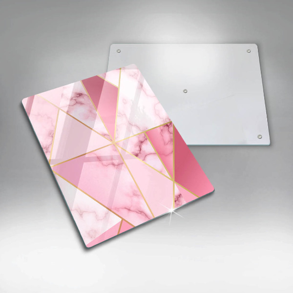 Glass worktop saver Geometric marble