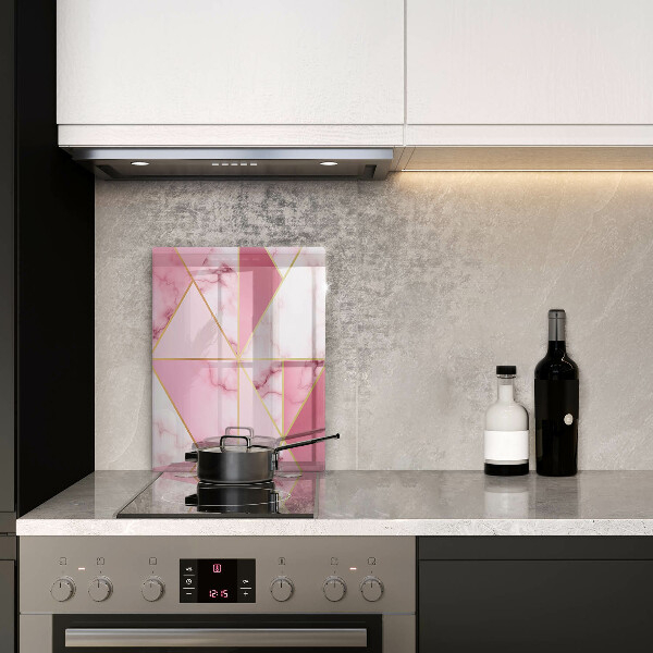 Glass worktop saver Geometric marble