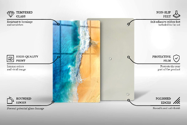 Kitchen countertop cover Beach and sea