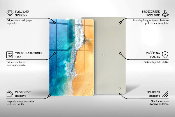 Kitchen countertop cover Beach and sea