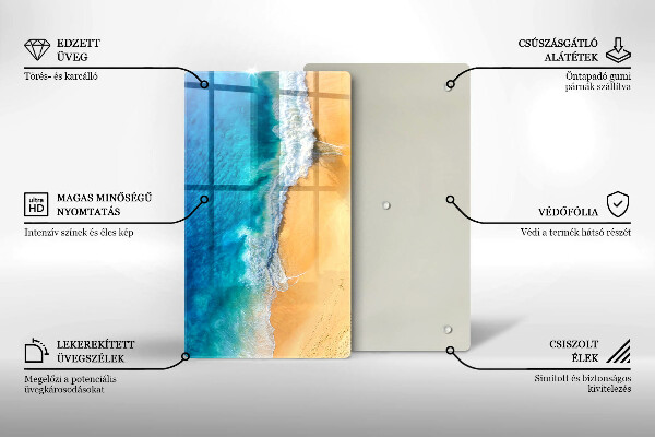 Kitchen countertop cover Beach and sea