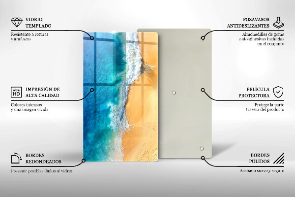 Kitchen countertop cover Beach and sea